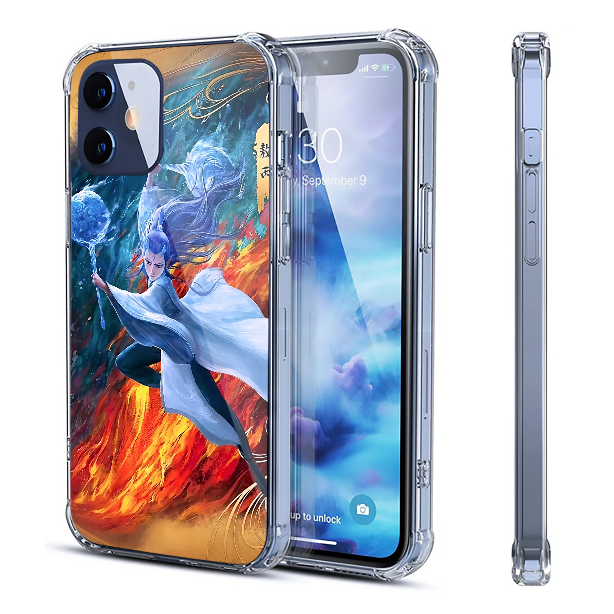 （画像用） Ne Zha 2 ナタ 魔童の大暴れ 【iPhone 12シリーズ対応】透明スマホケース（クリアソフトケース）